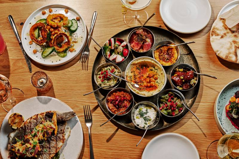 A variety of food on a table